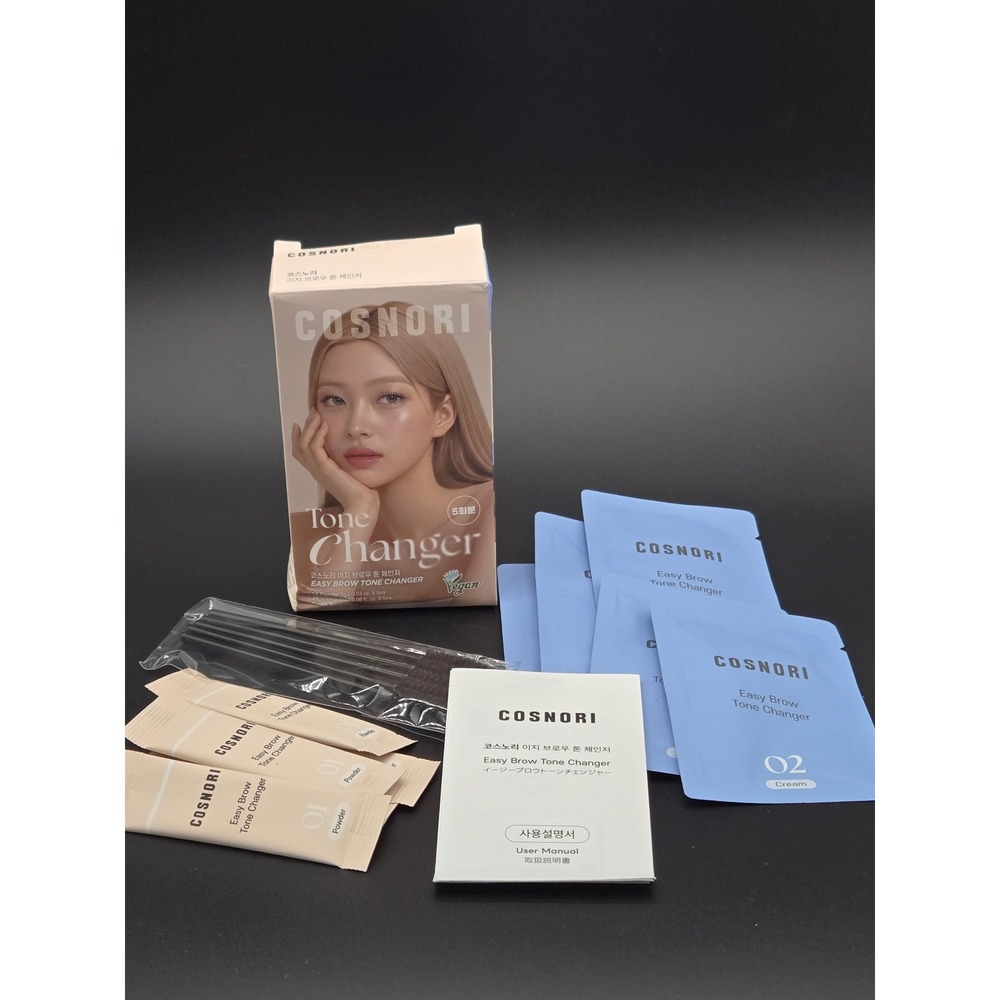 Cosnori Easy Brow Tone Changer Vegan Korean Eyebrow Lightener Kit 5 Applications